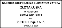 Nagroda "Złota Łuska" dla Protech Sp. z o.o.